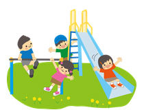 イラスト画像：保育園で遊ぶ子どもたち